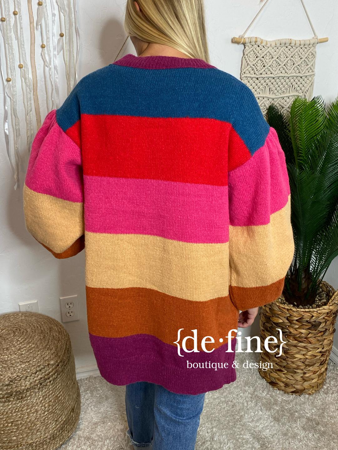 Ready for Spring Striped Cardigan