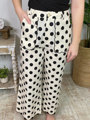 Brown or Black Polka Dot Pants