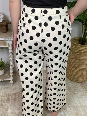 Brown or Black Polka Dot Pants