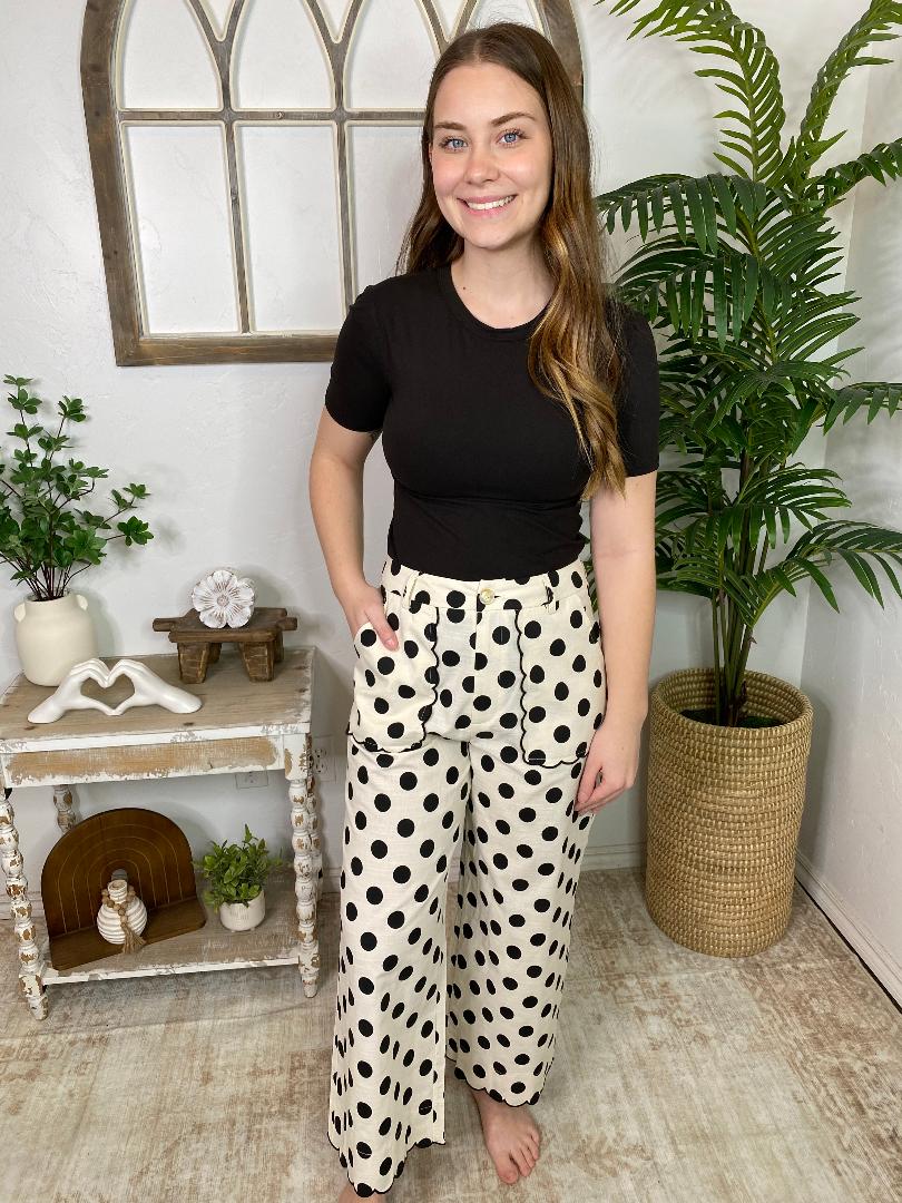Brown or Black Polka Dot Pants