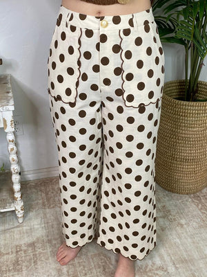Brown or Black Polka Dot Pants