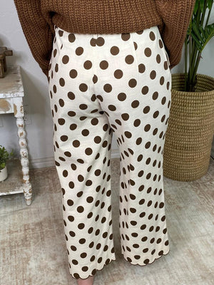 Brown or Black Polka Dot Pants