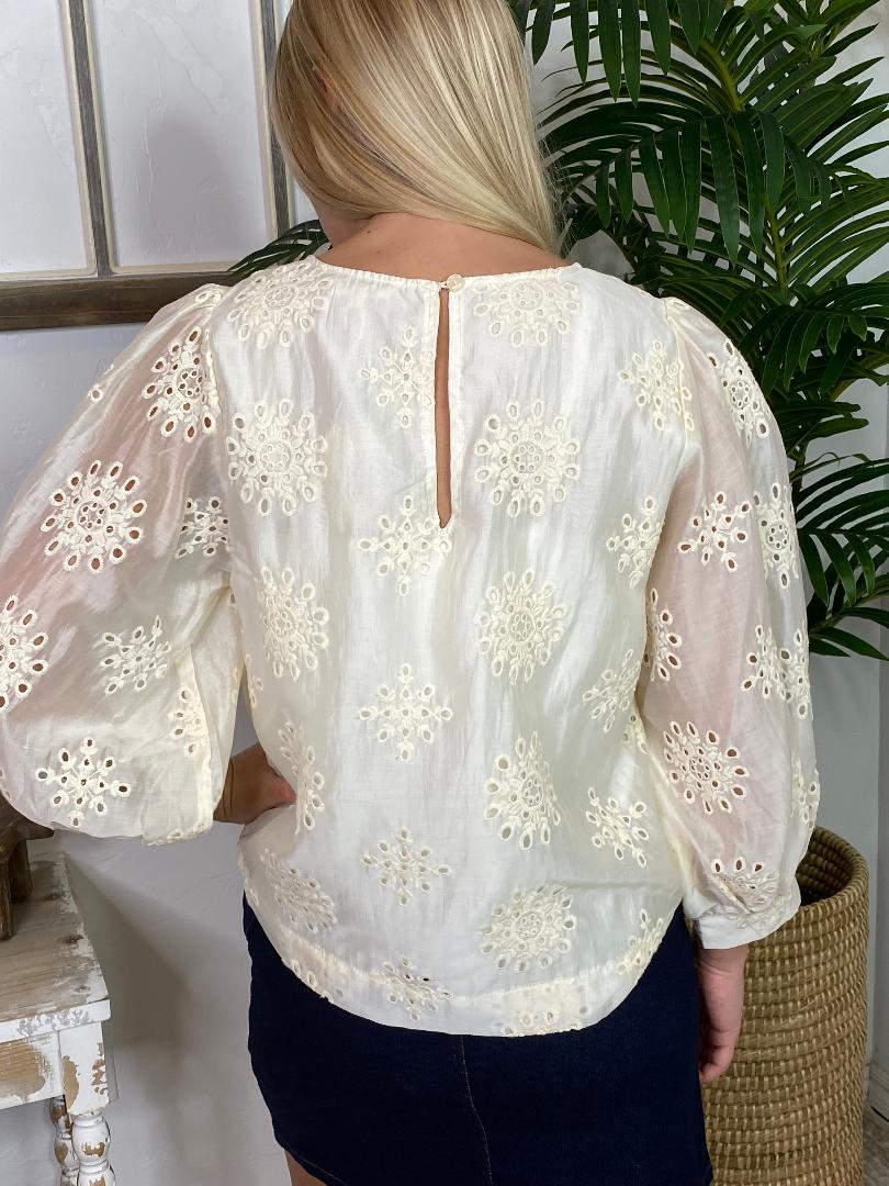Ivory Eyelet Blouse