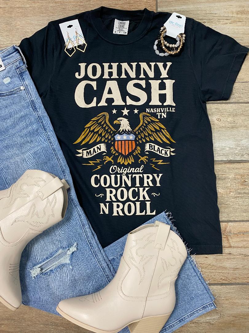 Johnny Cash Country Rock n Roll Graphic Tee