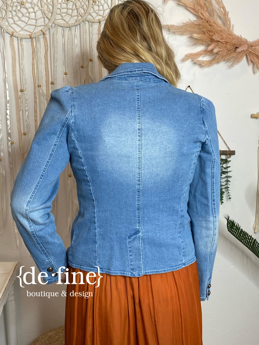 Soft Washed Denim Blazer