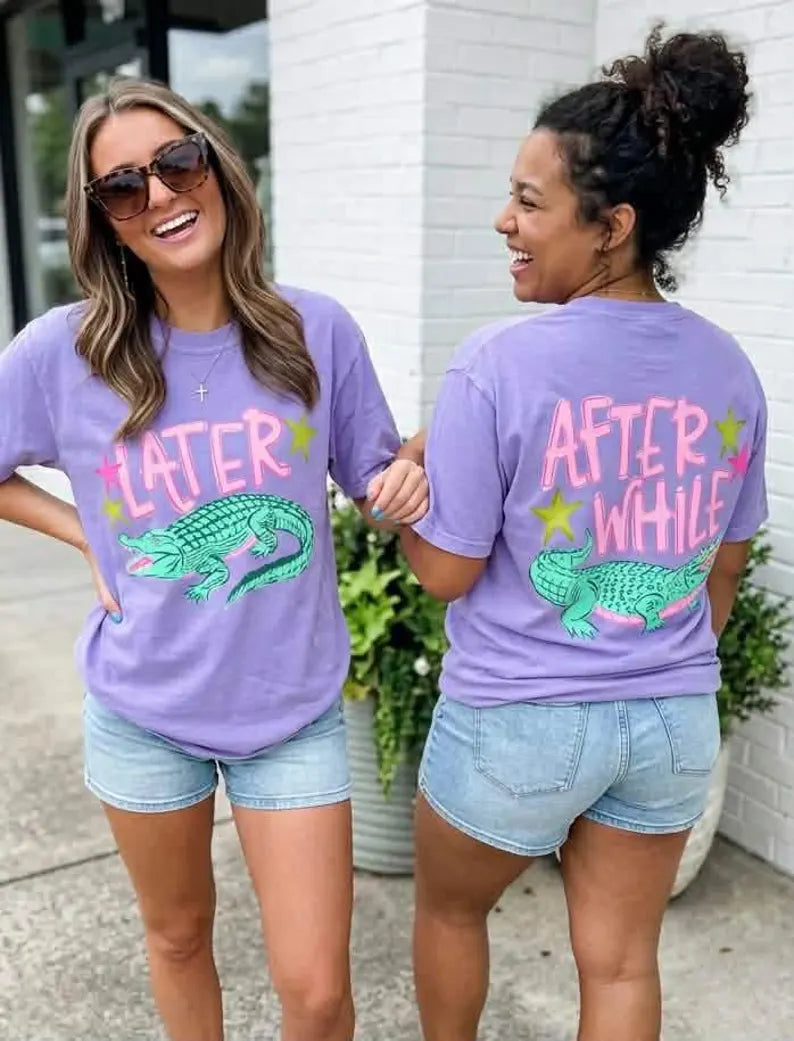Later Alligator, After While Crocodile Graphic Tee
