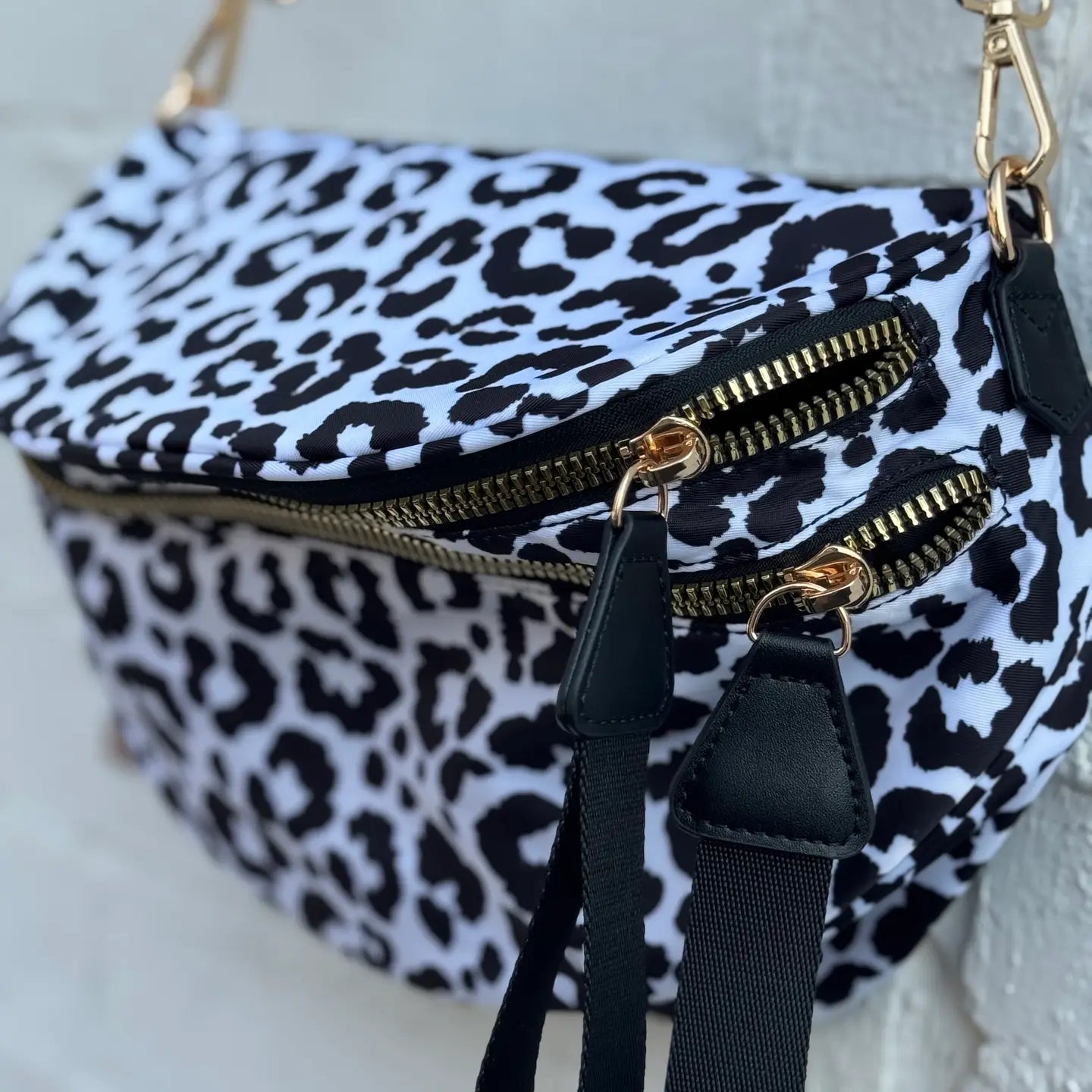 Leopard Double Zipper Big Bum Bag in 4 Colors