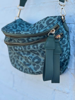 Leopard Double Zipper Big Bum Bag in 4 Colors