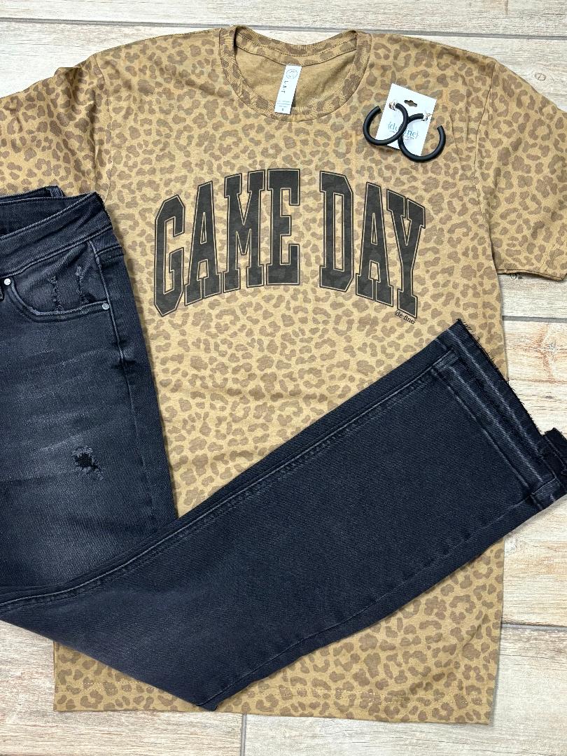 Game Day Leopard Graphic Tee