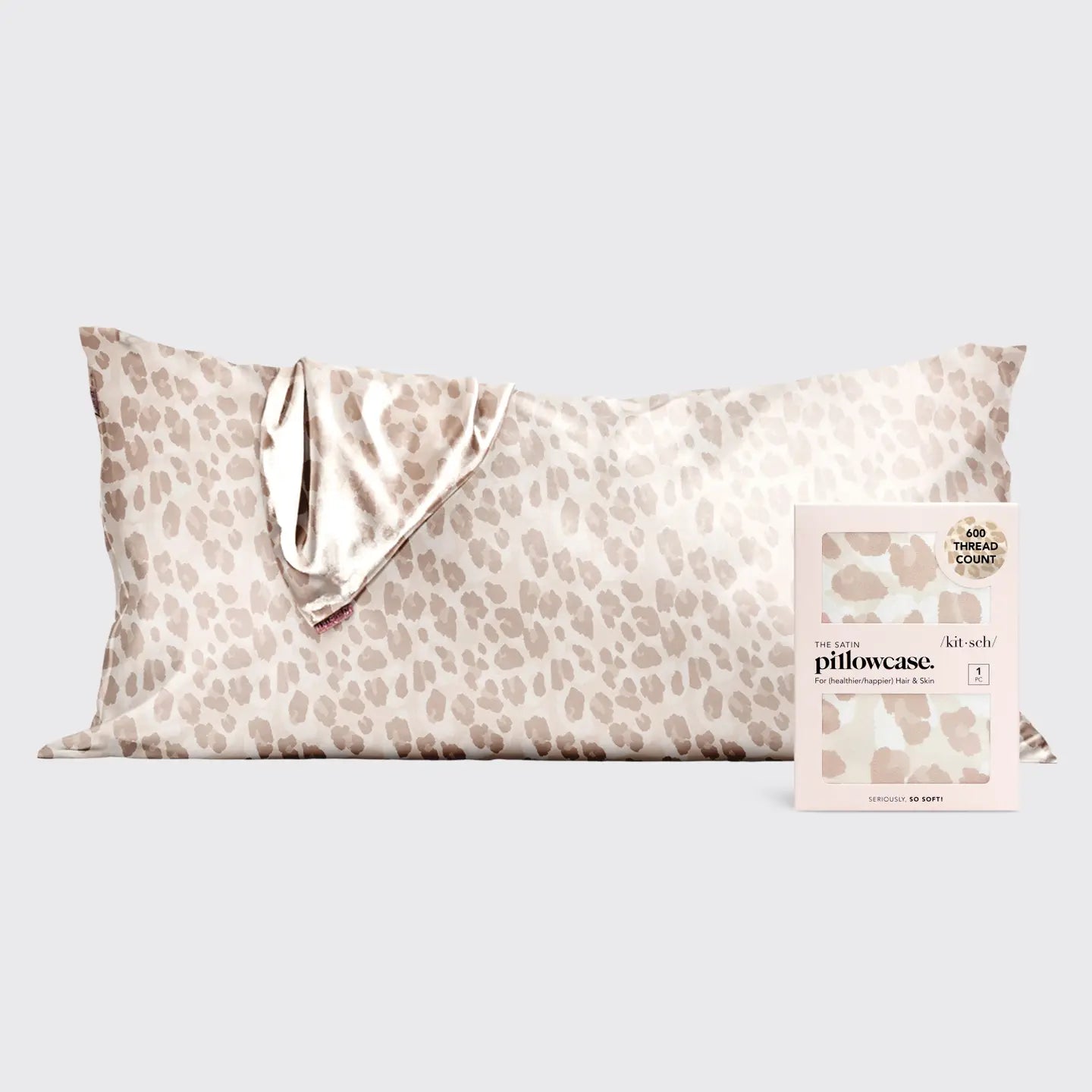 Kitsch Leopard King Size Satin Pillowcase