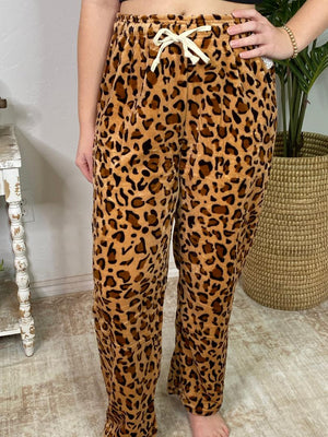 Leopard or Teddy Bear PJ Fleece Pants