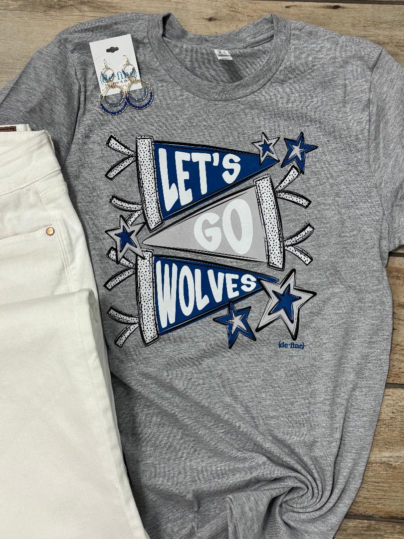 Let's Go Wolves Pennant Tee or Sweatshirt