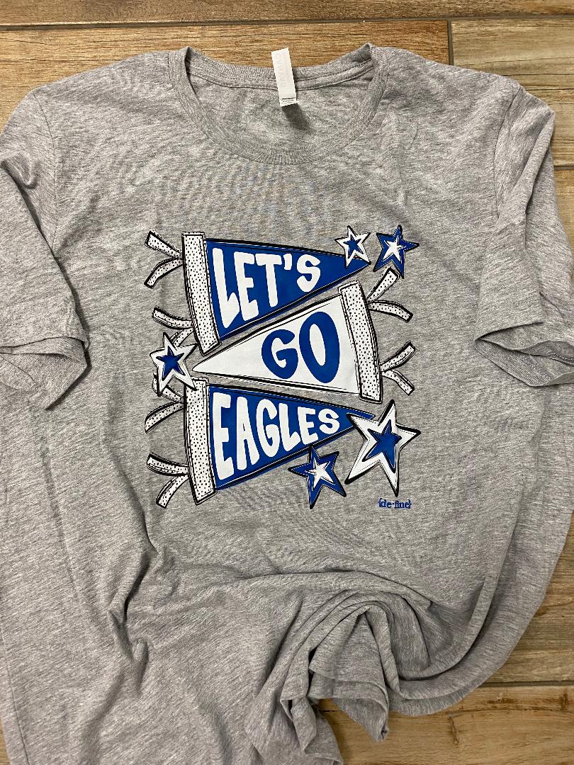 Let's Go Eagles Pennant Tee or Sweatshirt