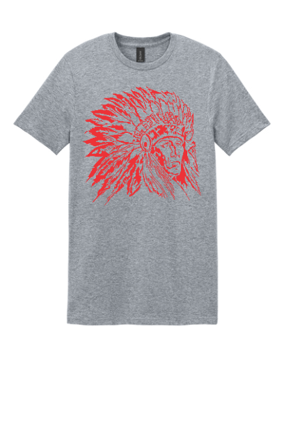 McLoud Distressed M or Redskin Mascot Graphic Tee or Sweatshirt