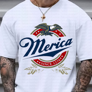 Merica Beer Logo Graphic Tee