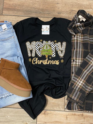 Black Merry Christmas Tee, Long Sleeve or Sweatshirt