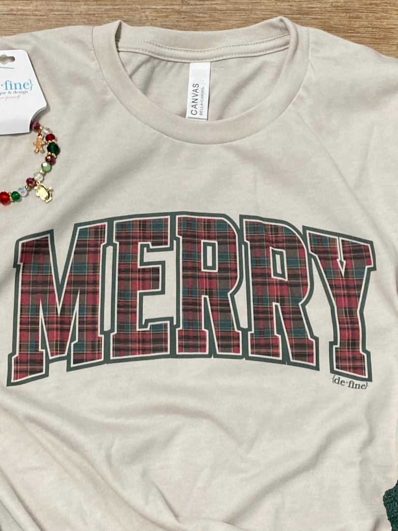 Merry Plaid Tee or Sweatshirt