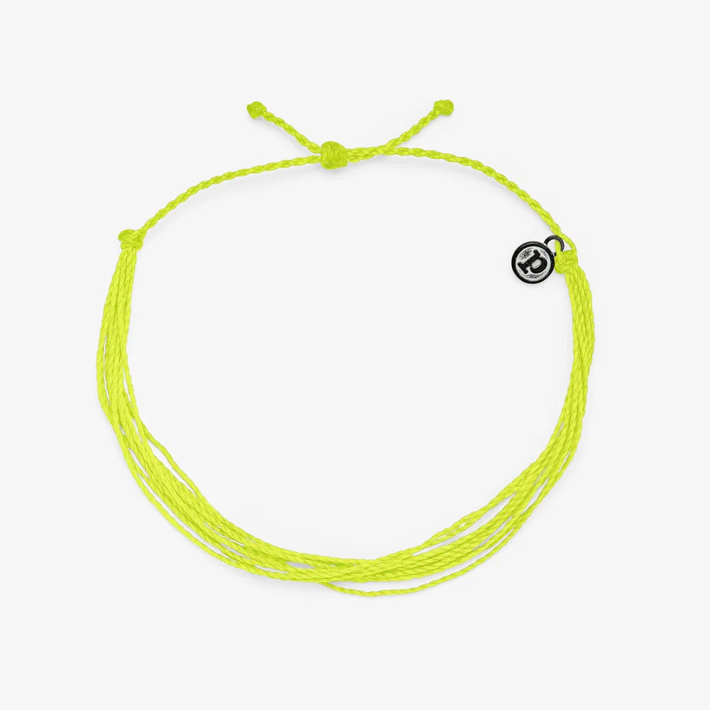 Pura Vida Neon Yellow Anklet