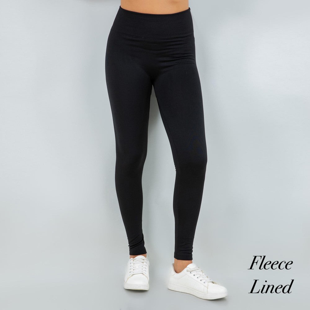 Black or Chocolate Fleece Leggings