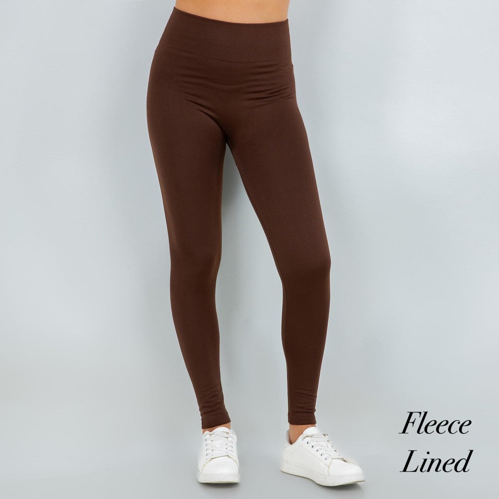 Black or Chocolate Fleece Leggings