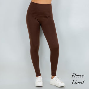 Black or Chocolate Fleece Leggings