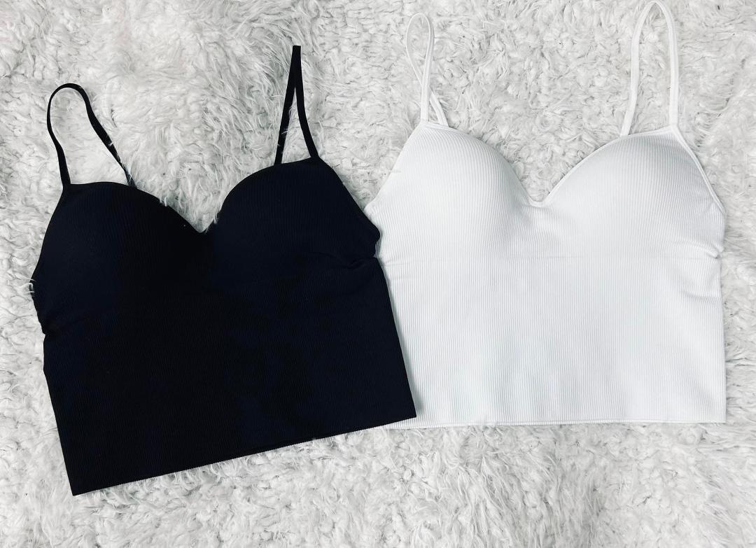 Black or White Seamless Bras with Cup