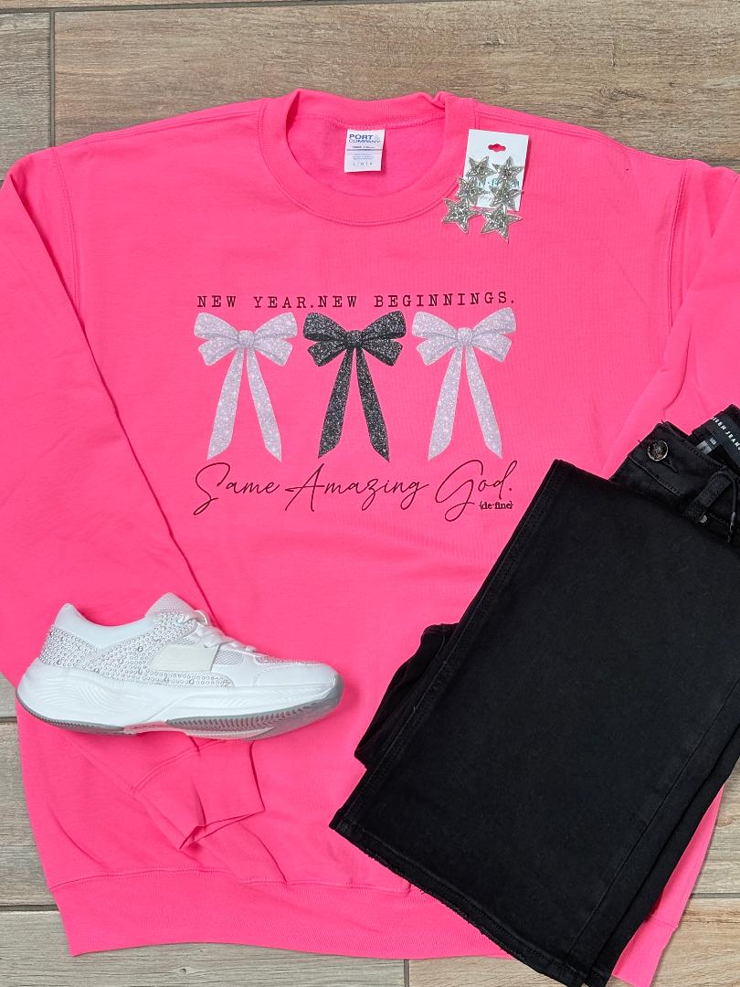New Year New Beginnings Same Amazing God Tee or Sweatshirt