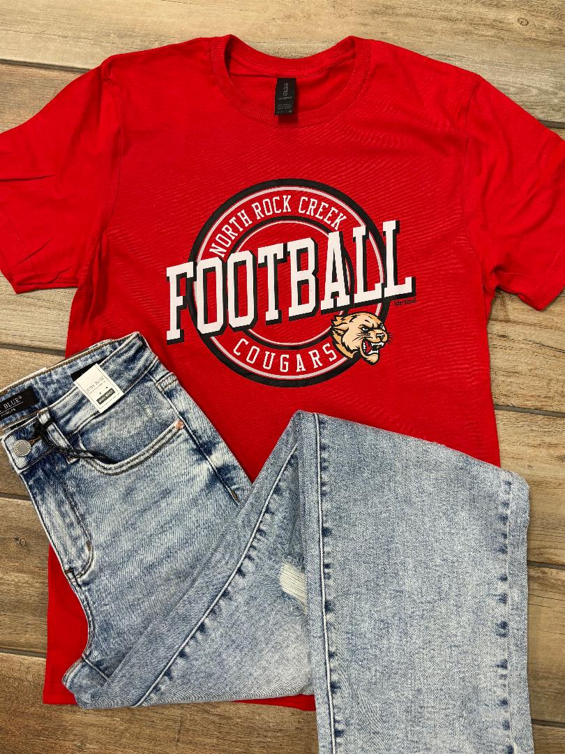 North Rock Creek Cougars Football Graphic Tee or Hoodie
