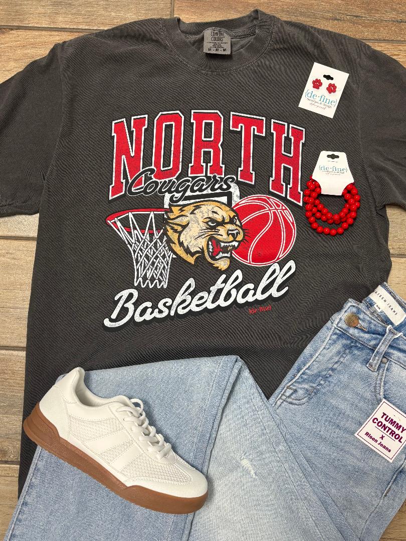 NRC Cougars Collage Basketball Tee or Sweatshirt