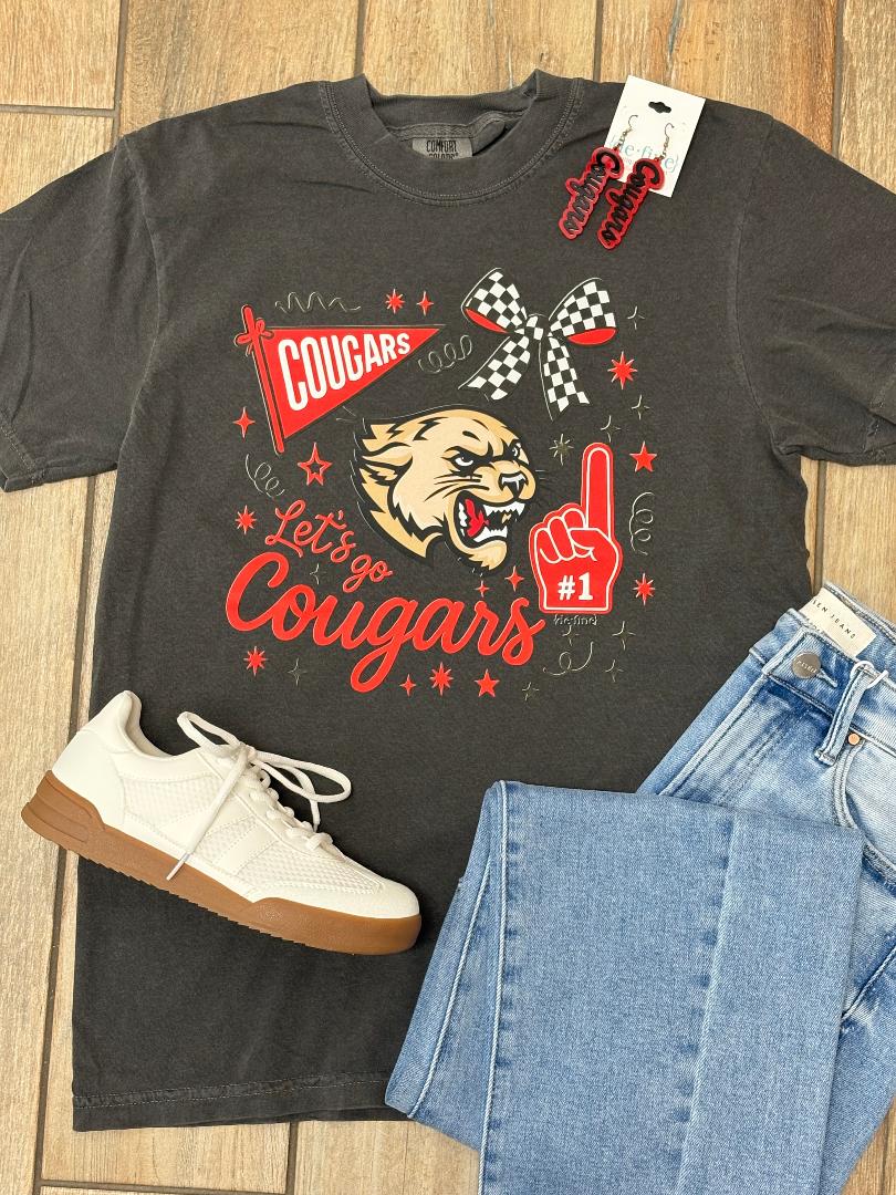 North Rock Creek Cougars Mascot Collage Graphic Tee