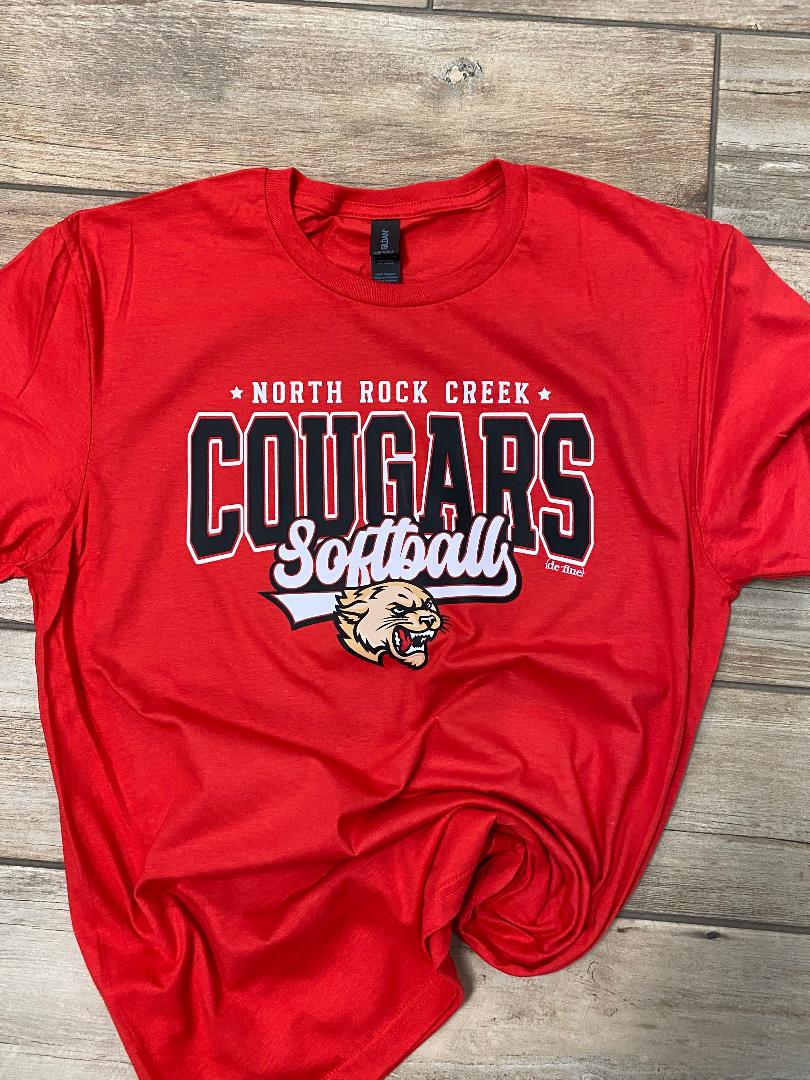 North Rock Creek Cougars Softball Graphic Tee or Hoodie