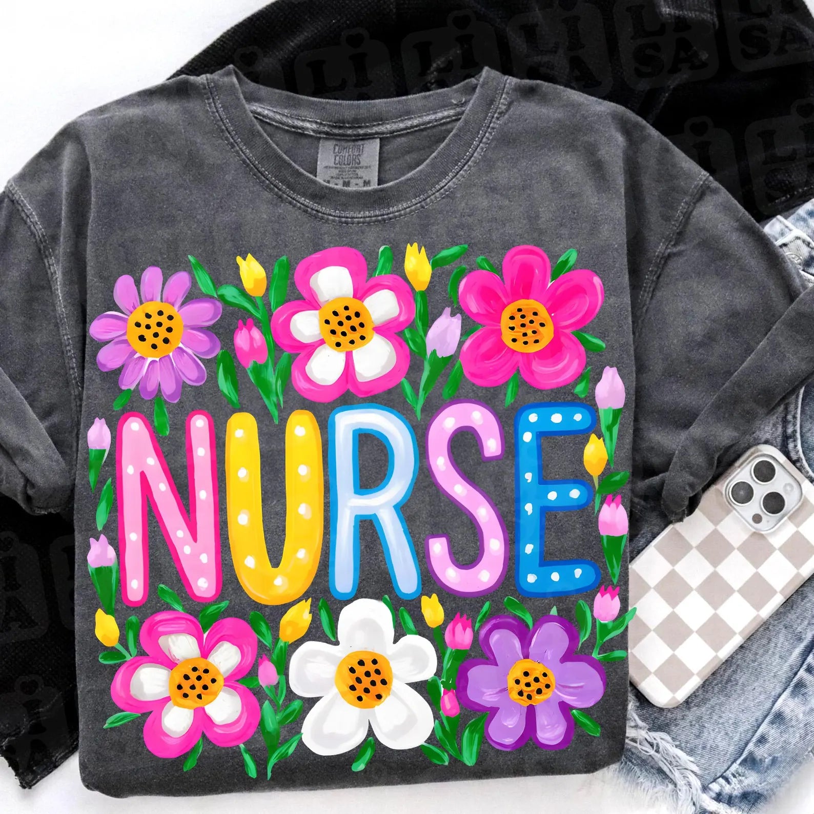 Nurse Wildflowers Graphic Tee