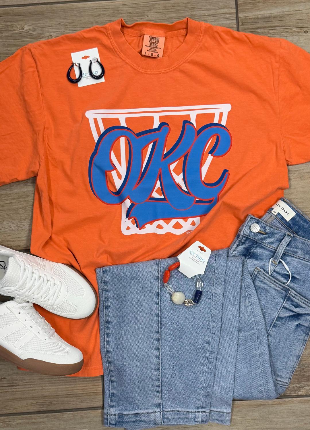 OKC Basketball Net Tee