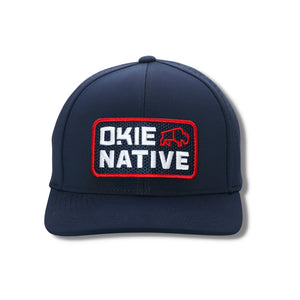 OKIE Native Patch Performance Hat in White or Navy