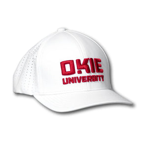 OKIE University Performance Hat in Crimson or White