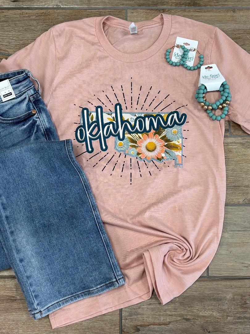 Oklahoma Floral Burst Graphic Tee or Sweatshirt