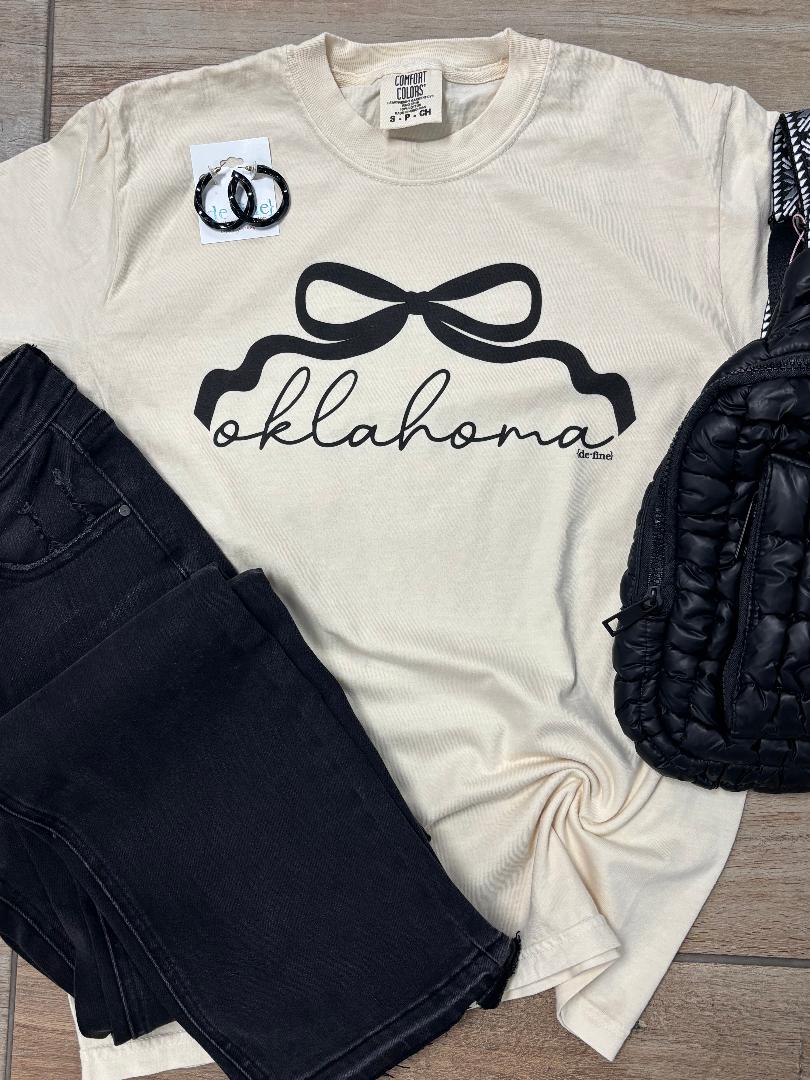 Oklahoma Bow Graphic Tee or Sweatshirt in 3 Colors