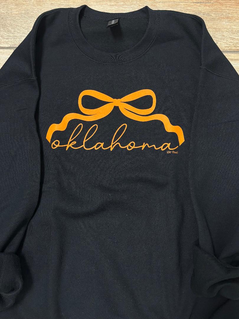 Oklahoma Bow Graphic Tee or Sweatshirt in 3 Colors
