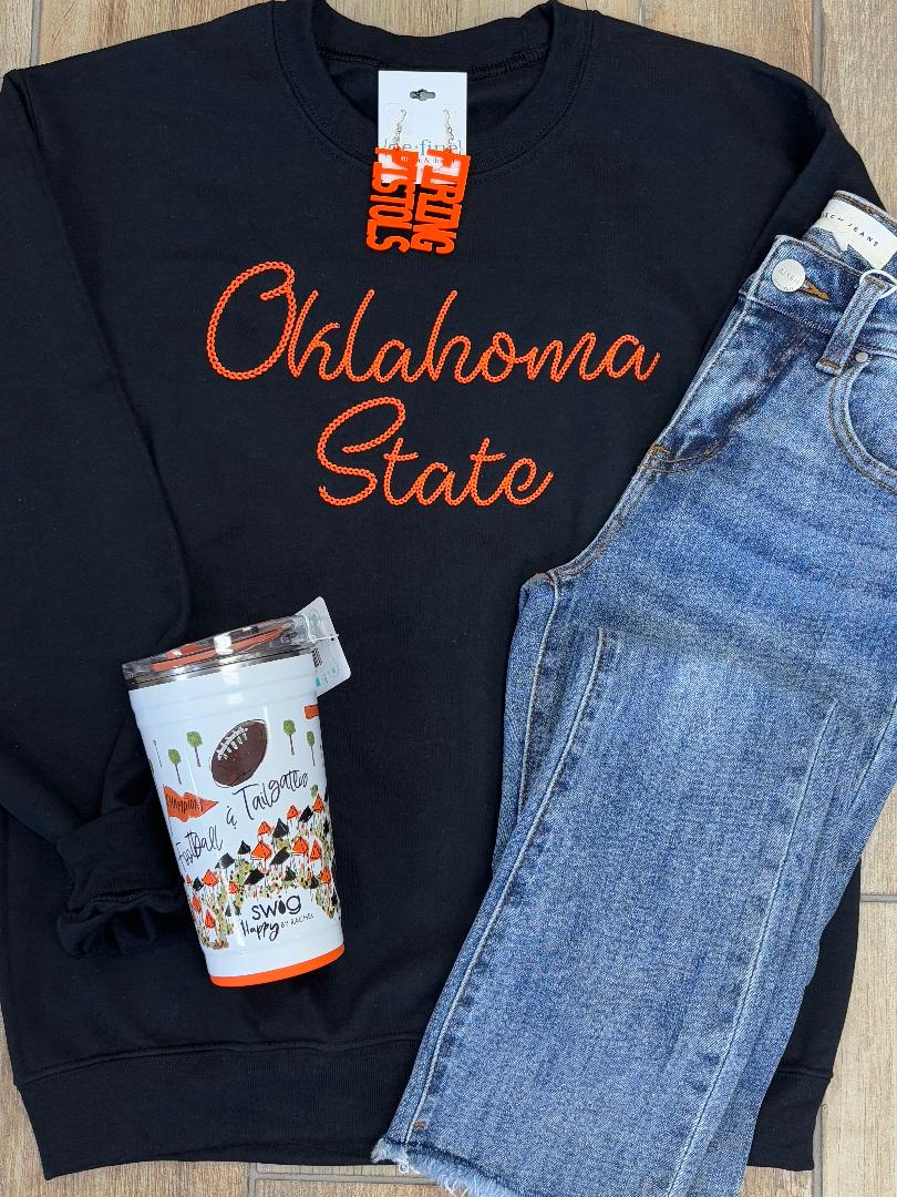 Oklahoma State Chainlink Embroidered Sweatshirt