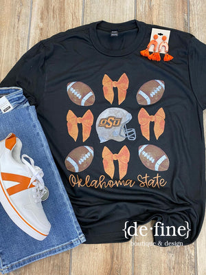 Oklahoma State Football Coquette Graphic Tee