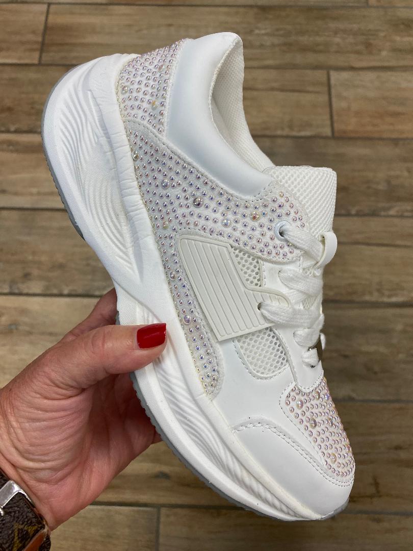 Outwoods White Sparkle Sneakers