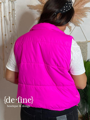 Hot Pink Puffy Vest