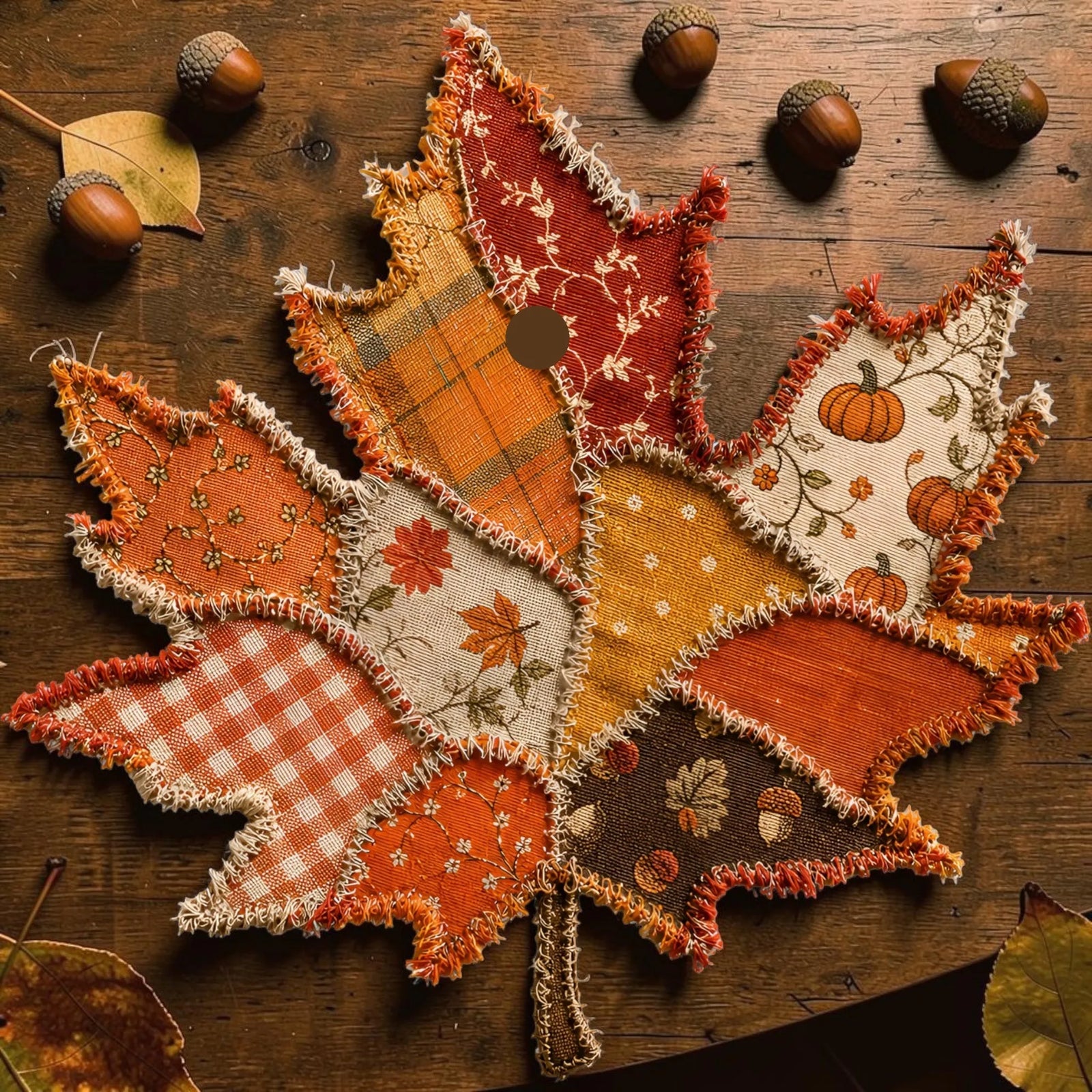 Patchwork Leaf Car Freshie