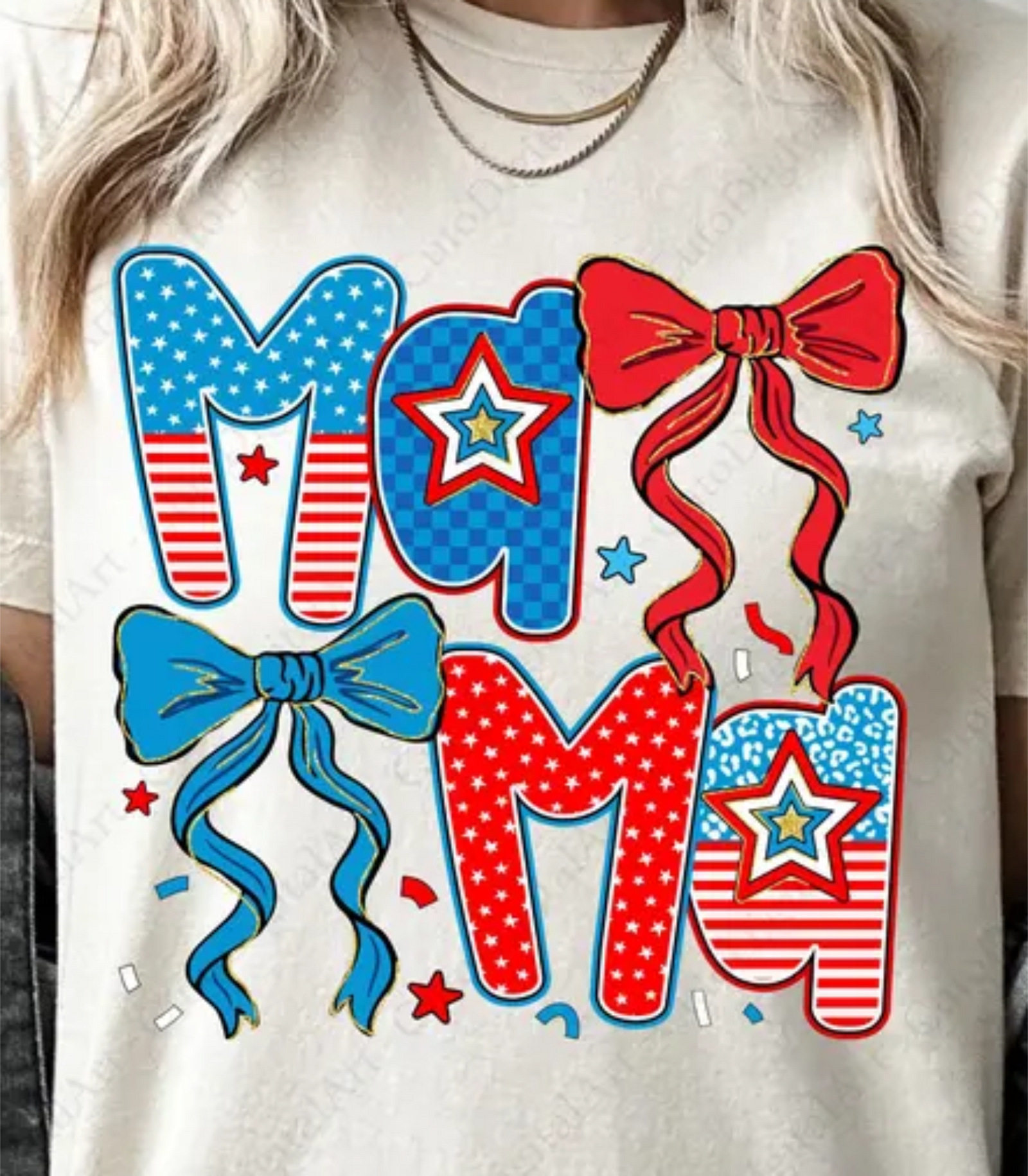 Patriotic Mama Graphic Tee 2 Colors