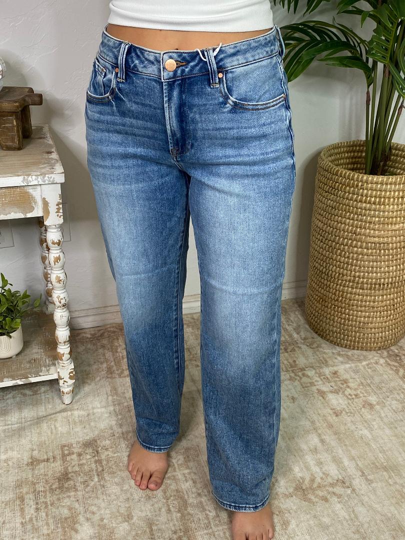 Risen Mid Rise Boyfriend Jeans