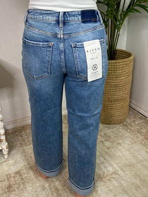 Risen Mid Rise Boyfriend Jeans