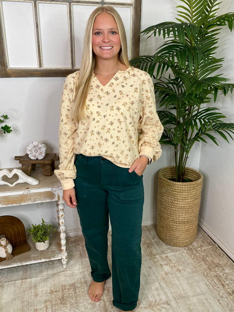 Risen Hunter Green Barrel Pants