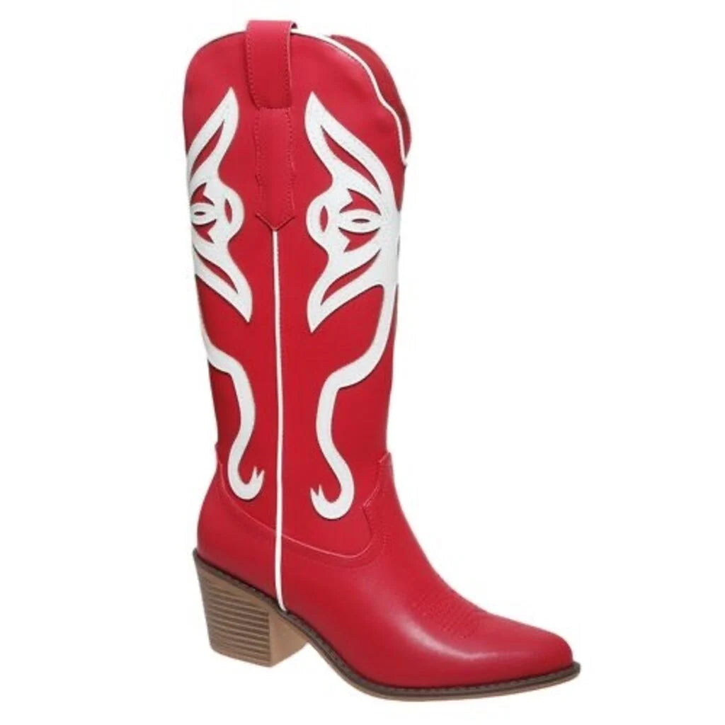 Red and White Game Day Boots