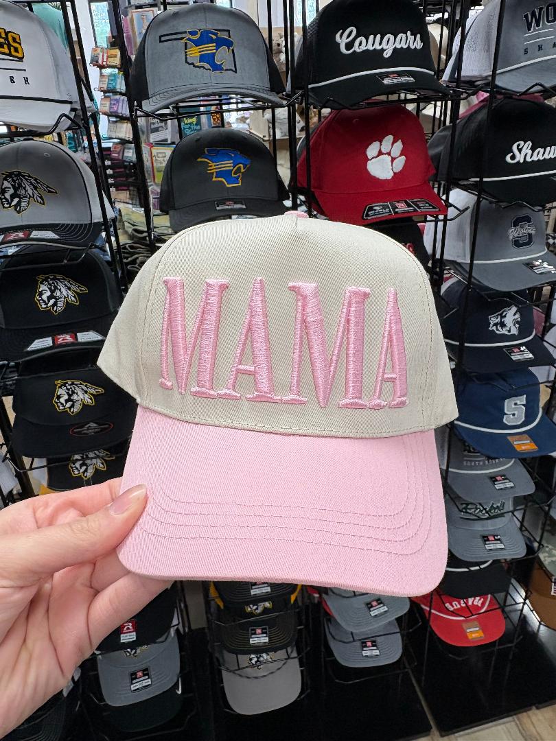Mama Hat Pink & Natural