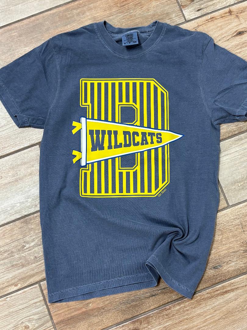 Bethel Wildcats Pinstripe Pennant Graphic Tee